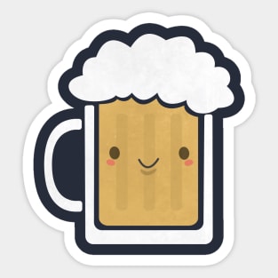 Kawaii Beer Mug T-Shirt Sticker